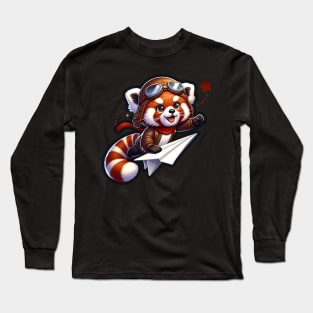 The Pilot Red Panda Long Sleeve T-Shirt